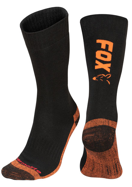 Ponožky Fox Black/Orange Thermolite Long Socks