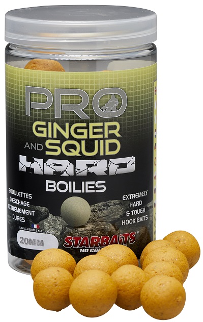 Boilies Starbaits Pro Ginger Squid Hard Boilies 200g