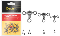 Obratlk Delphin Cross-line rolling T-swivel  10 ks