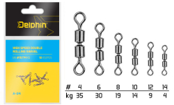 Obratlky Delphin hi speed double rolling swivel A-04