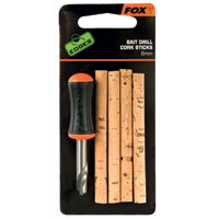 Vrtk s korkovmi valekmi Fox Bait Drill & 6mm Cork Sticks x4