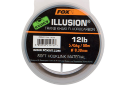 Fluorocarbonový vlasec Fox Illusion Soft Hooklink Trans Khaki