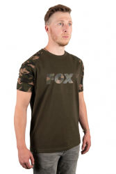 Tričko Fox Raglan Khaki/Camo Sleeves T-shirt