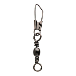 Obratlk s karabnkou SPRO Black barrel swivel + safety snap