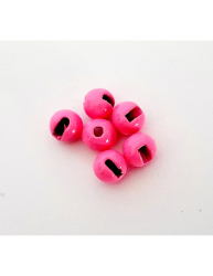 Dohiku Tungsten Beads Slotted Pink 10ks