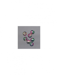 Tungstenov guliky Dohiku Tungsten Beads Slotted Rainbow 10ks